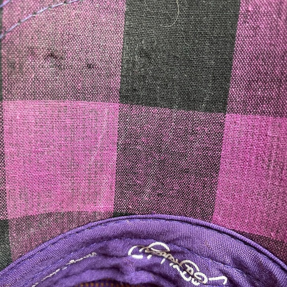 Ed Hardy Christian Audiger Purple Plaid Skull Hat - Picture 3 of 12